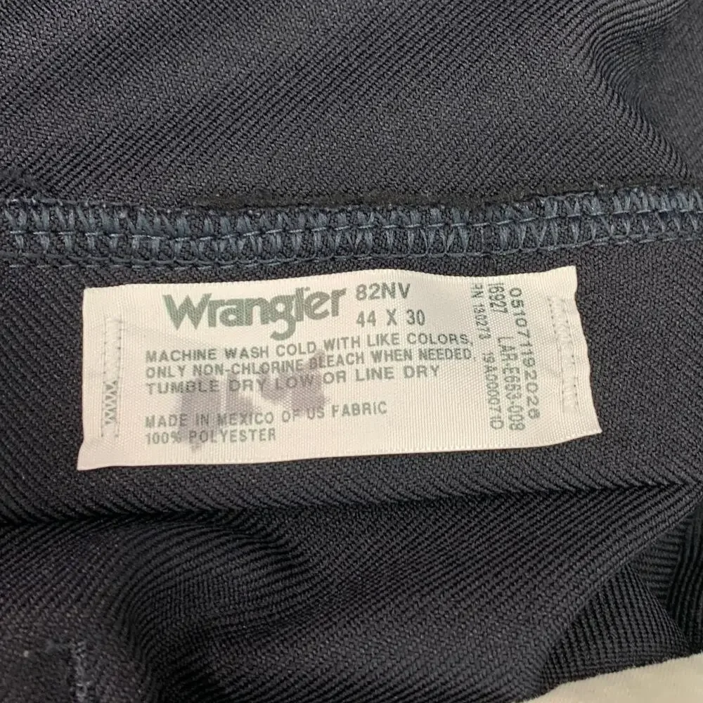 Vintage Wrangler Pants Mens‎ 44 Indigo Wrancher Straight High Rise Dress Western